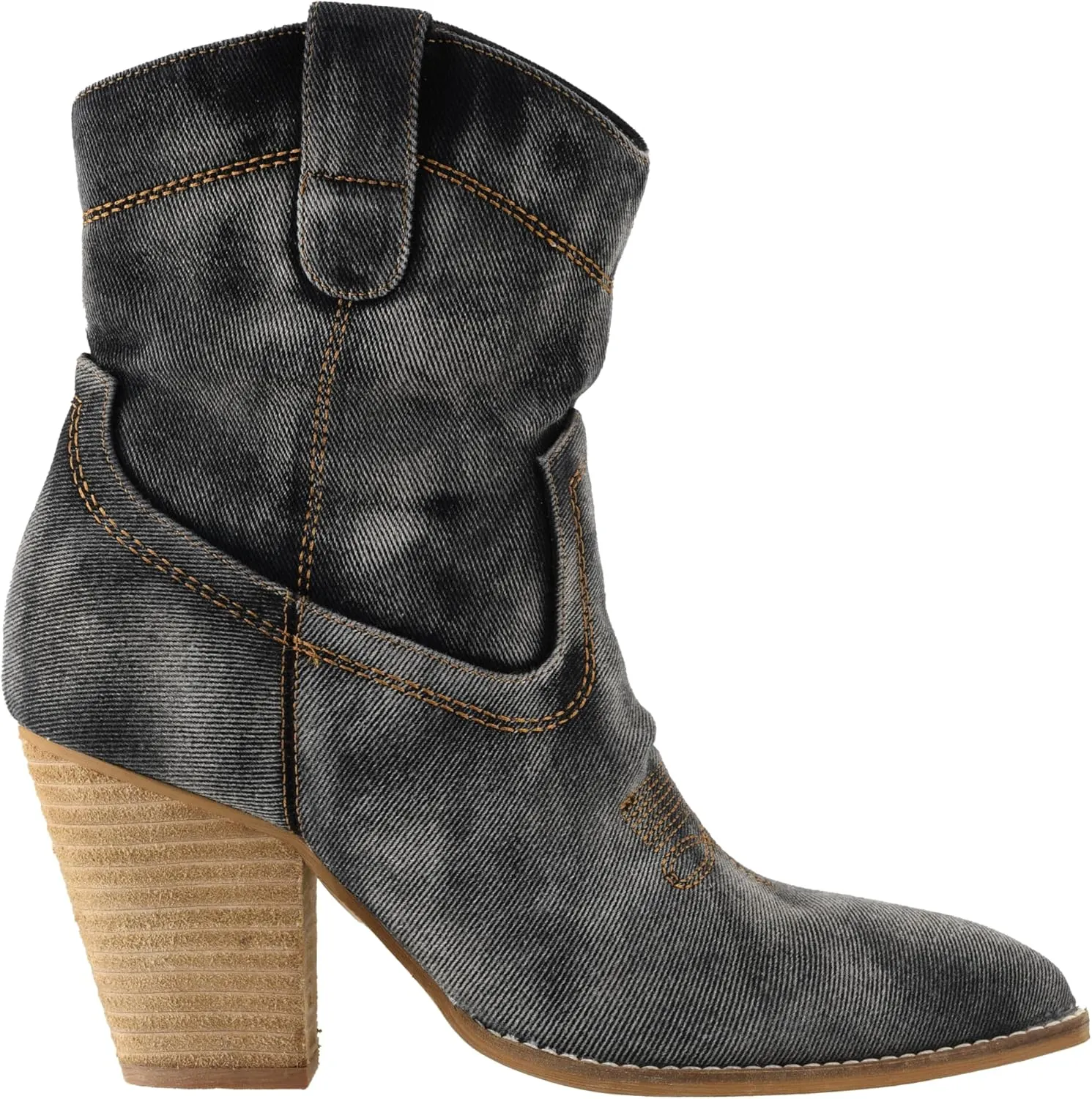 Corkys Footwear Friends In Low Places 3.5-Inch Heel Booties Memory Foam Insoles, Full Inside Zip, Western-Inspired Design, Chic Day-to-Night Wear