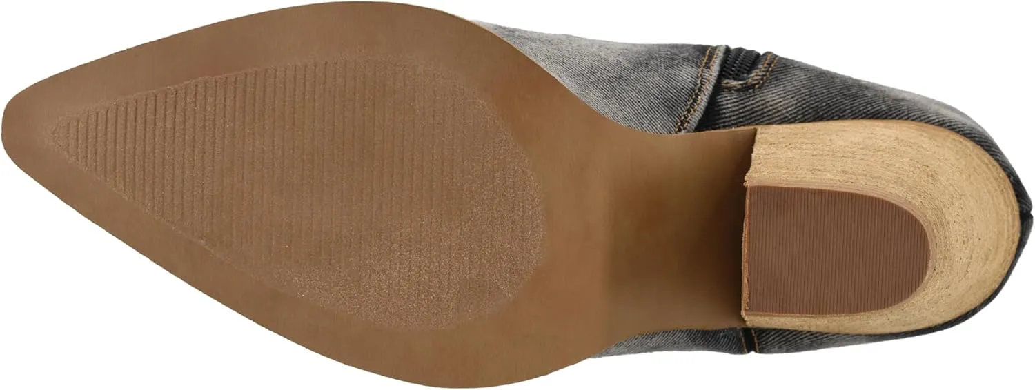Corkys Footwear Friends In Low Places 3.5-Inch Heel Booties Memory Foam Insoles, Full Inside Zip, Western-Inspired Design, Chic Day-to-Night Wear