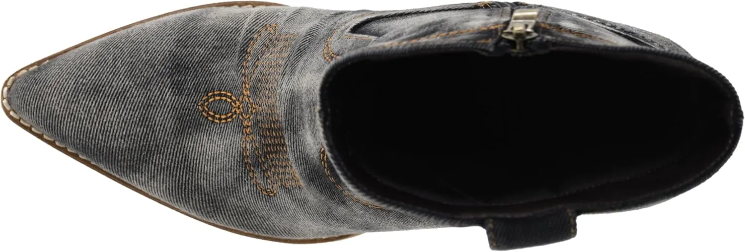 Corkys Footwear Friends In Low Places 3.5-Inch Heel Booties Memory Foam Insoles, Full Inside Zip, Western-Inspired Design, Chic Day-to-Night Wear