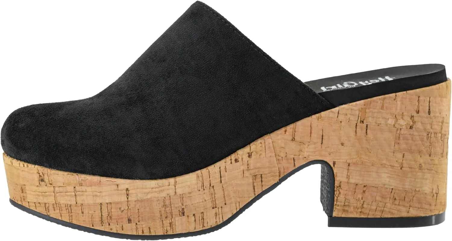 Corkys Footwear Watch Your Back 2.5-Inch Heeled Clogs Black Memory Foam Insoles for All-Day Comfort Closed Toe Design Fall Fashion Essential