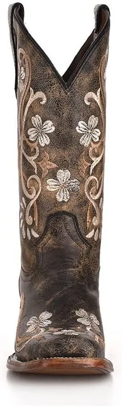 Corral Circle G Women's Honey Cowhide Cowgirl Boot Square Toe Honey