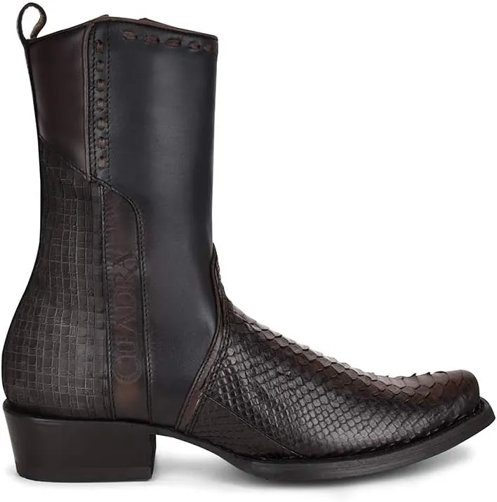 Cuadra Men's Boot in Genuine Python Leather and Bovine Leather