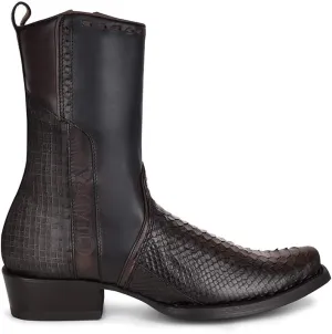 Cuadra Men's Boot in Genuine Python Leather and Bovine Leather