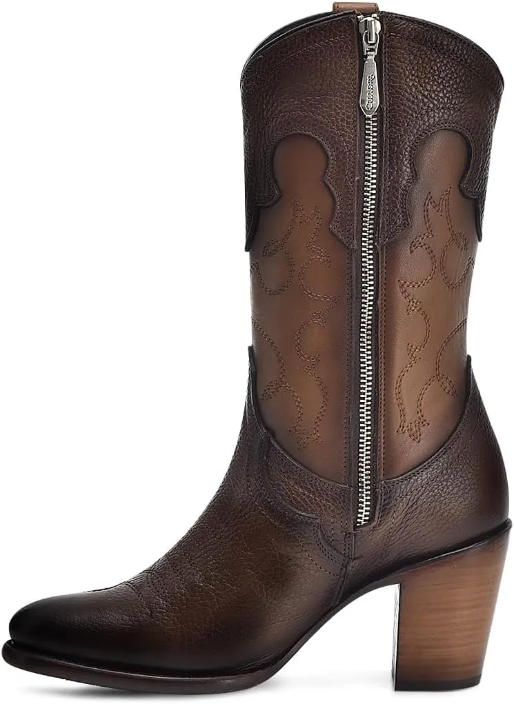Cuadra Women's Bootie in Genuine Leather Brown 4V00RS