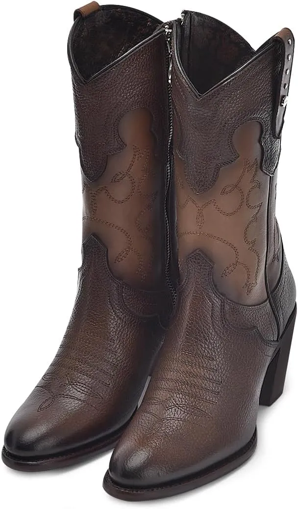 Cuadra Women's Bootie in Genuine Leather Brown 4V00RS