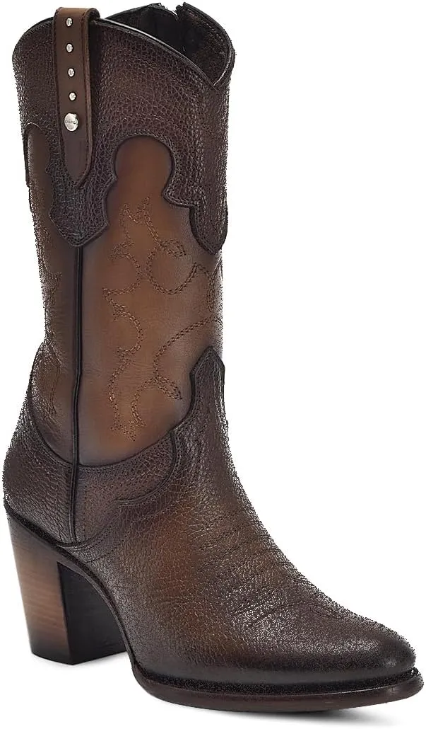Cuadra Women's Bootie in Genuine Leather Brown 4V00RS