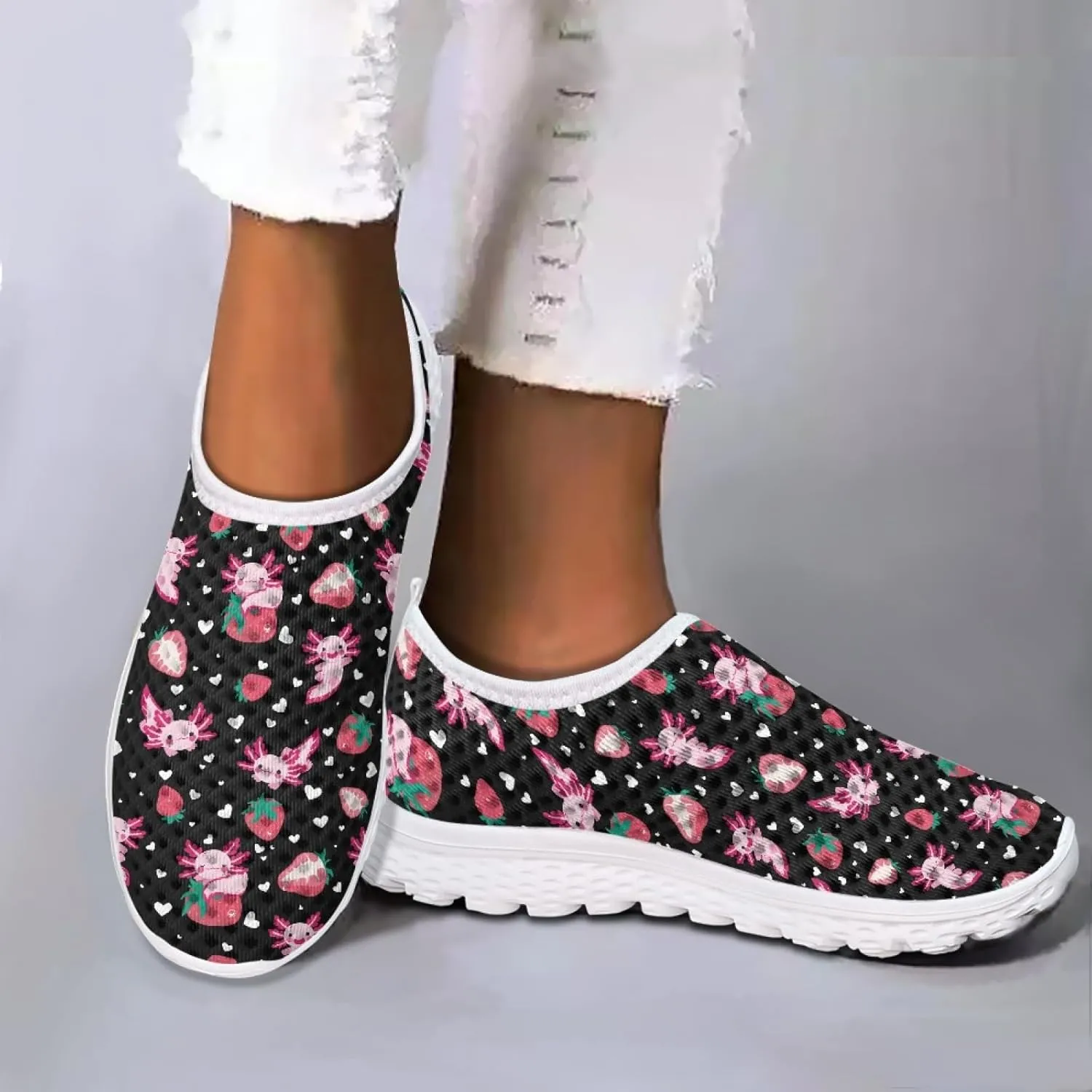 Cumagical Running Shoes Wide Width Breathable Women Slip On Shoes