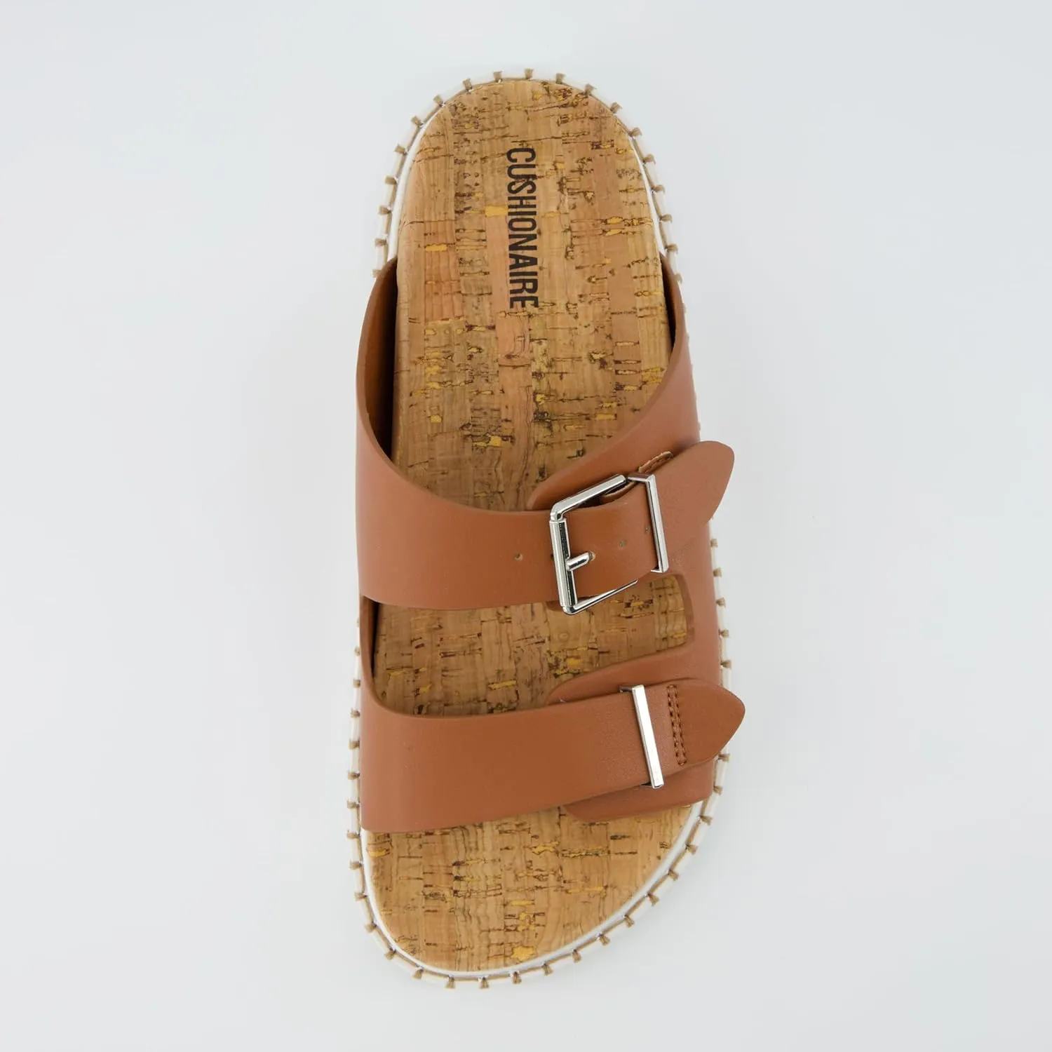 CUSHIONAIRE Women's Charming Cork footbed Sandal with  Comfort