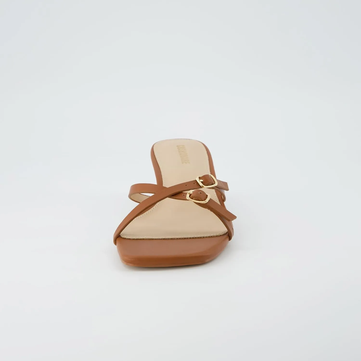 CUSHIONAIRE Women's Milan Kitten Heel Sandals  Memory Foam, Wide Widths Available
