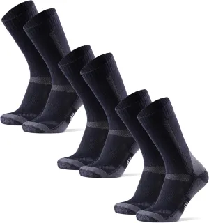 DANISH ENDURANCE Hiking Socks, Merino Wool Socks, Anti Blister, Cushioned, Breathable, Men & Women, 3-Pack