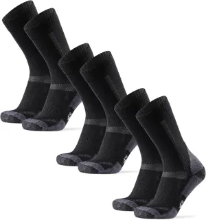 DANISH ENDURANCE Hiking Socks, Merino Wool Socks, Anti Blister, Cushioned, Breathable, Men & Women, 3-Pack