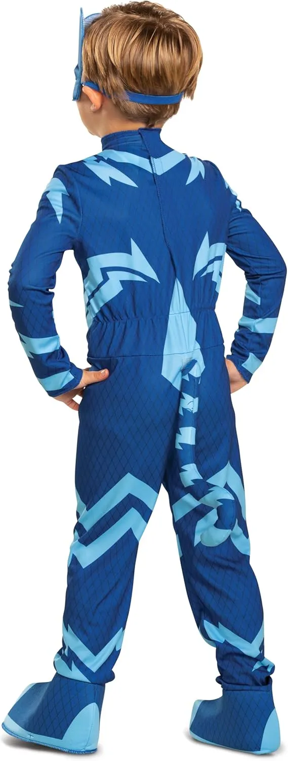 Disguise PJ Masks Costume, Deluxe Kids Light Up Jumpsuit Outfit and Character Mask, Toddler Size