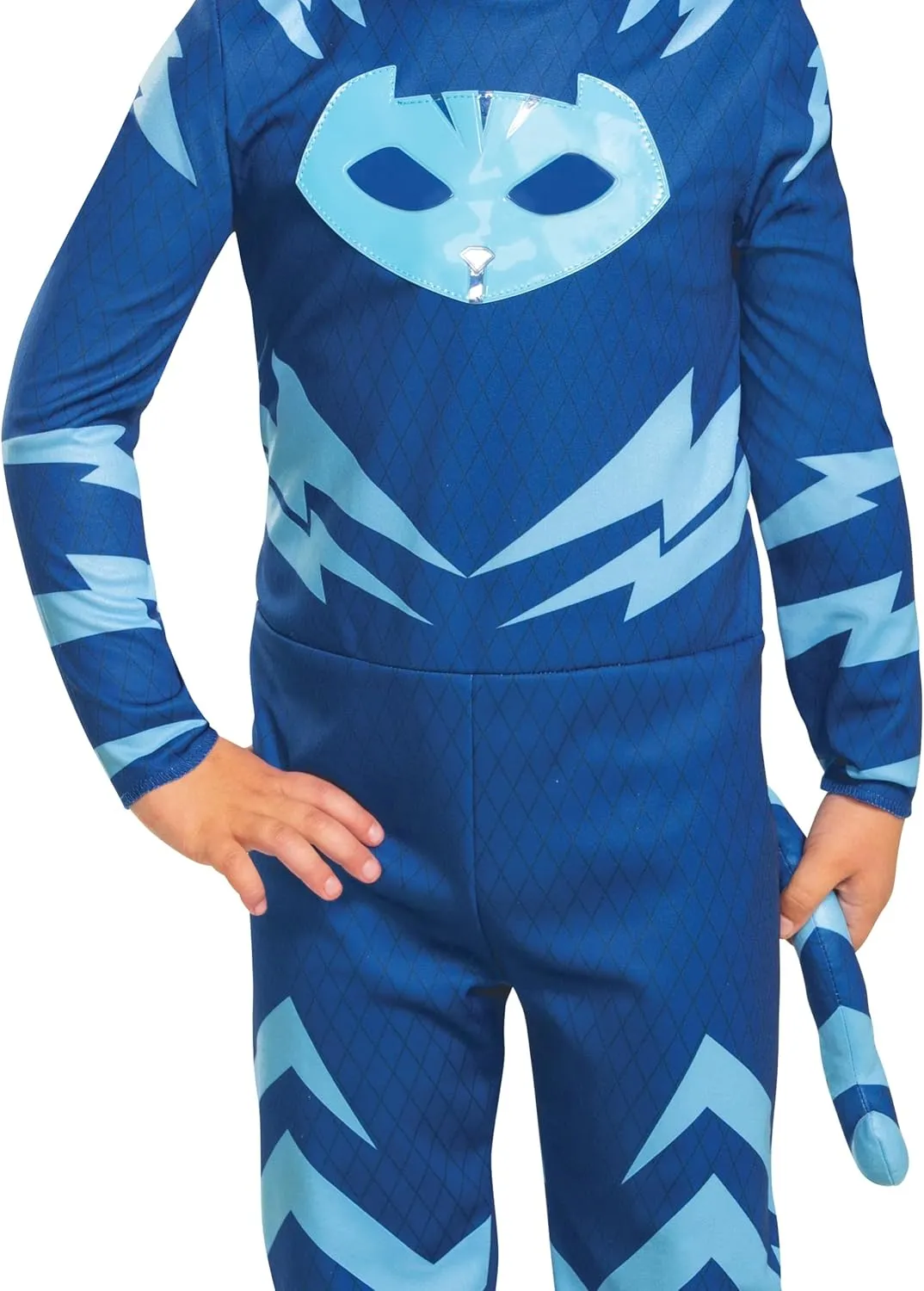 Disguise PJ Masks Costume, Deluxe Kids Light Up Jumpsuit Outfit and Character Mask, Toddler Size