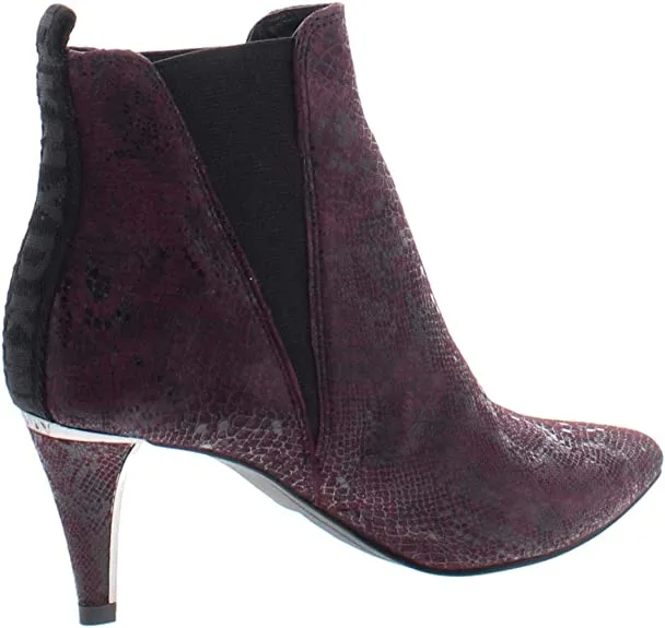 DKNY Womens Alani Suede Closed Toe Ankle Fashion Boots, Purple, Size 7.0