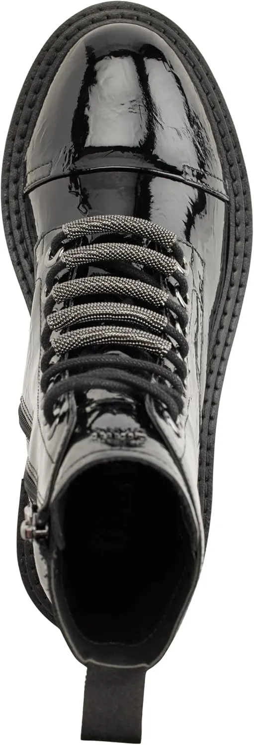 DKNY Women's Maylaya Lace Up Combat Boot