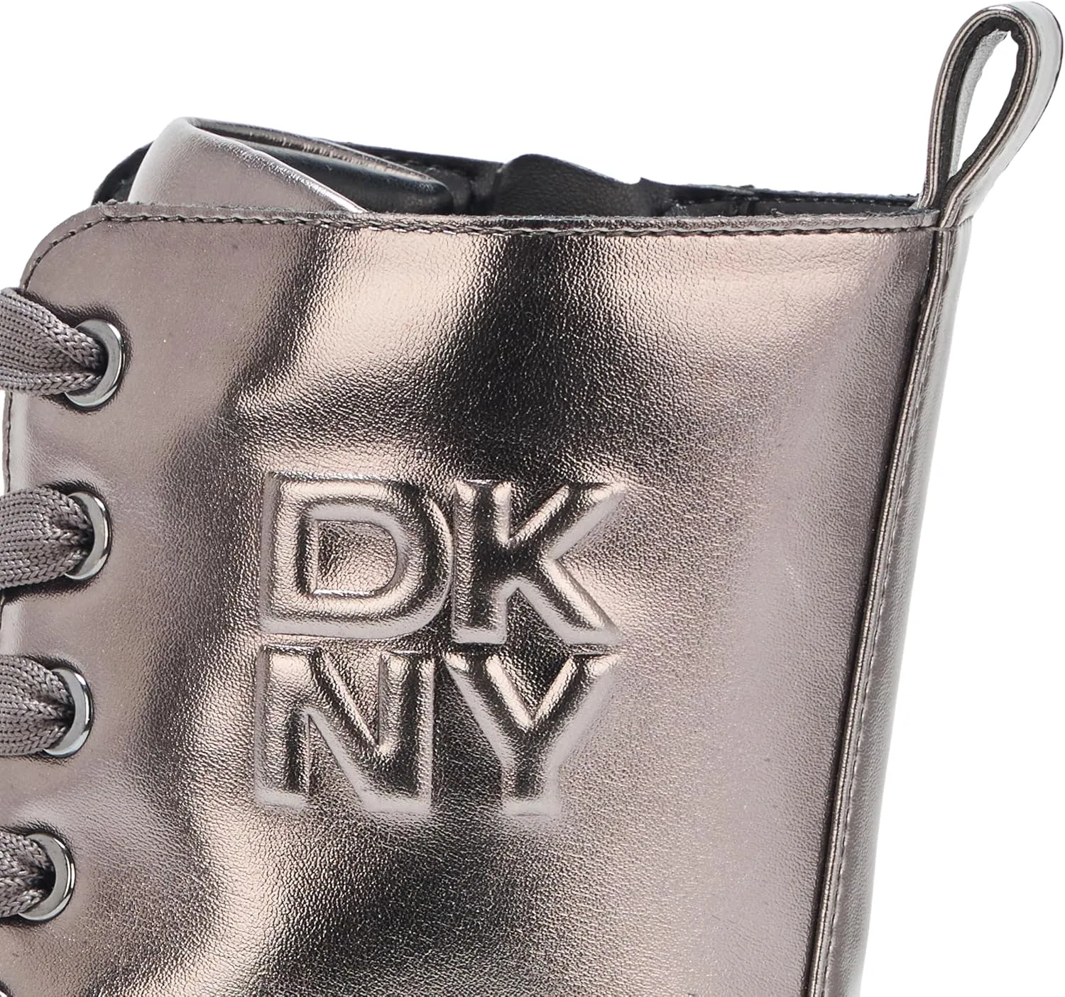 DKNY Women's Rommily Lace Up Combat Boot with Studs