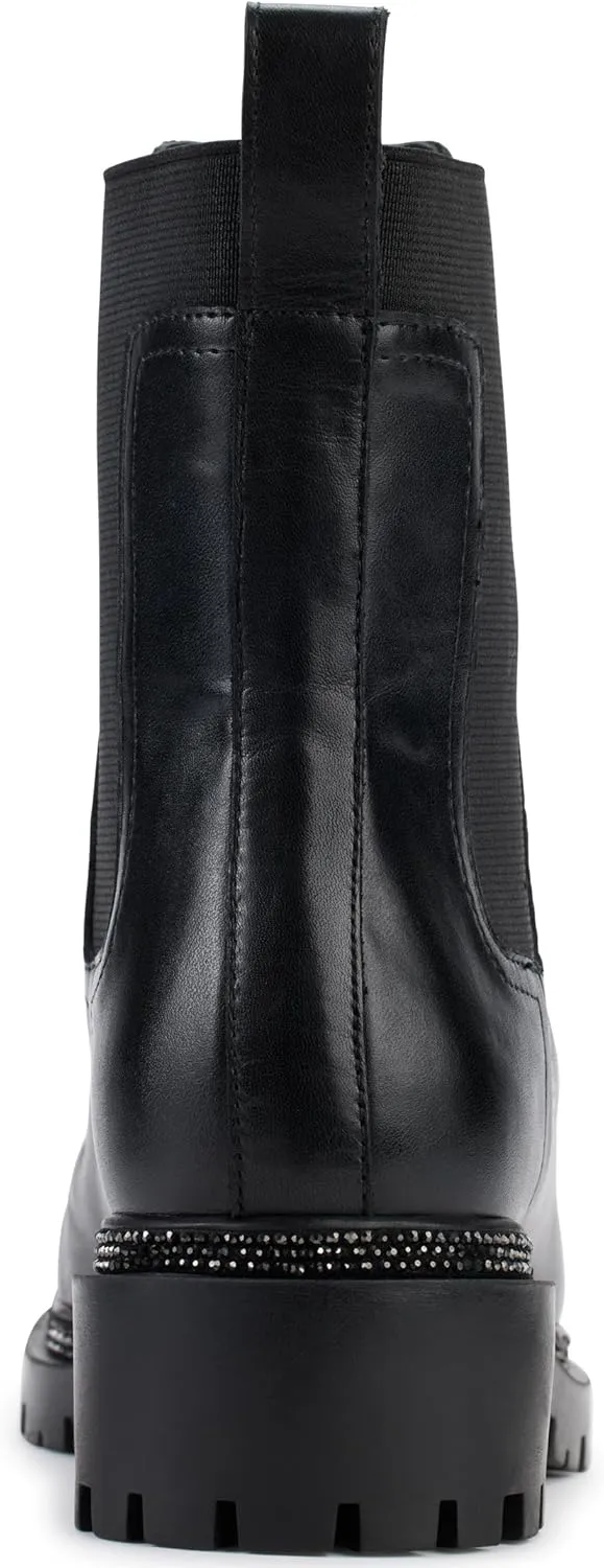 DKNY Women's Smooth Lug Sole Leather Boot Fashion