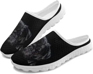 Dog Cat Print Mule Slippers for Women Memory Foam Clipper Fashion Sneakers Comfortable Slip-On Loafers Shoe