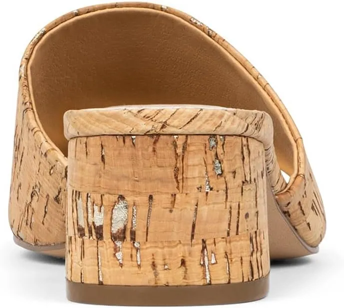 Donald Pliner Women's Naia Sparkle Cork Heeled Sandal