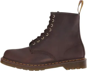 Dr. Martens Unisex 1460 Crazy Horse Leather 8 Eye Boot, Dark Brown, 9 Women/8 Men