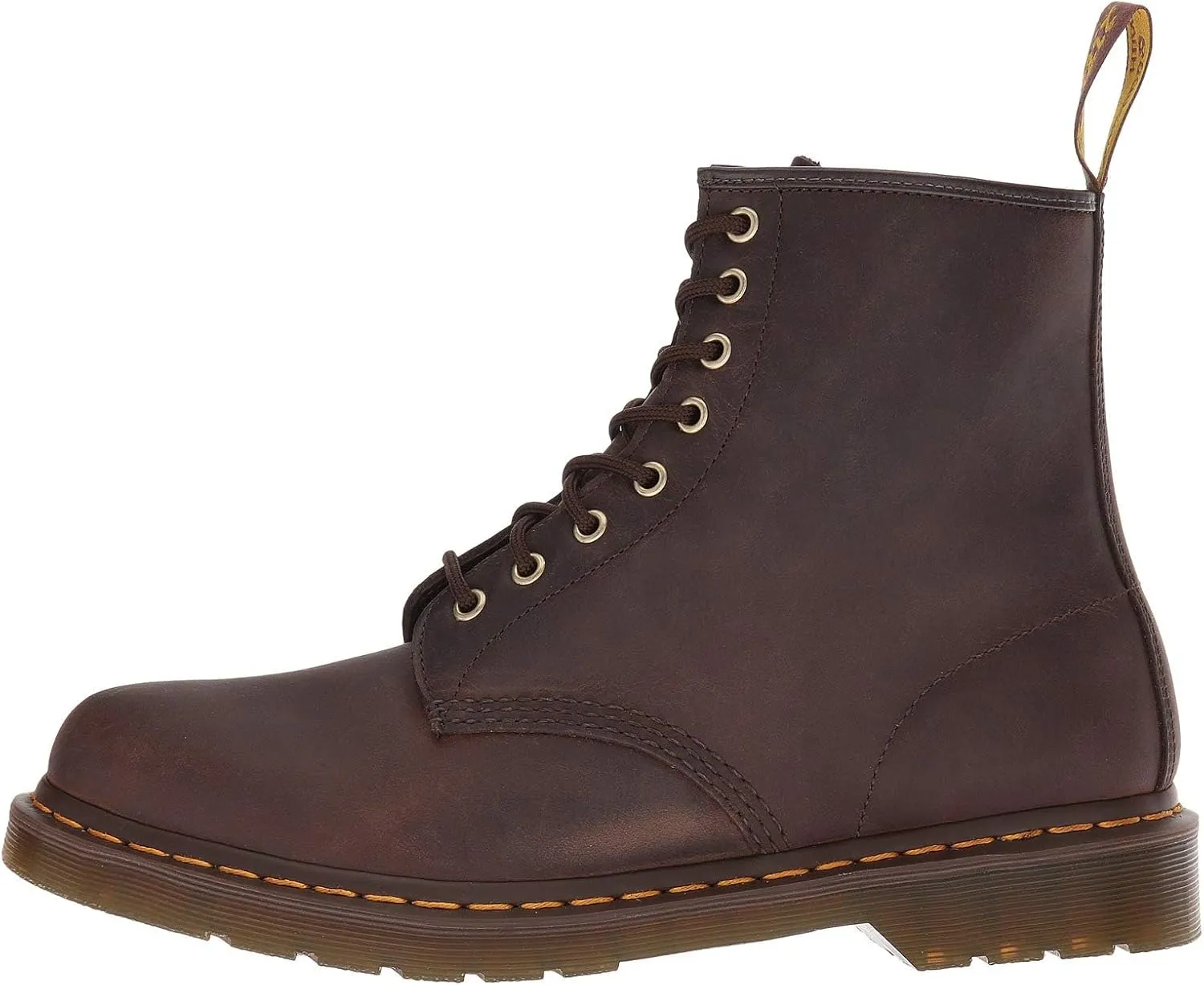 Dr. Martens Unisex 1460 Crazy Horse Leather 8 Eye Boot, Dark Brown, 9 Women/8 Men