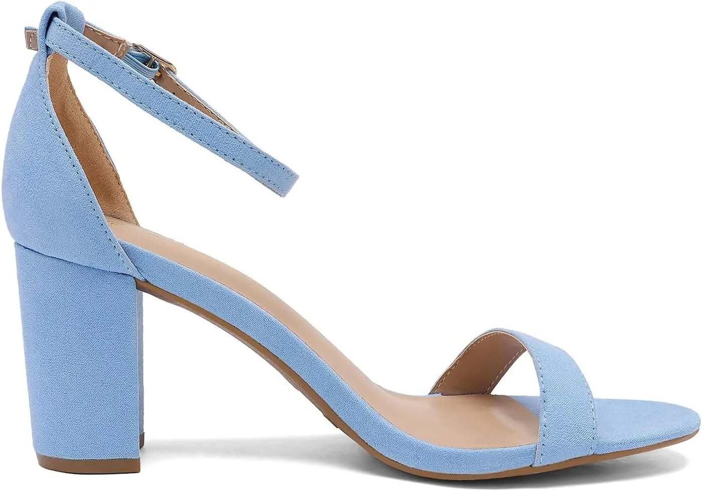 DREAM PAIRS Women's Chunk Low Heel Pump Sandals