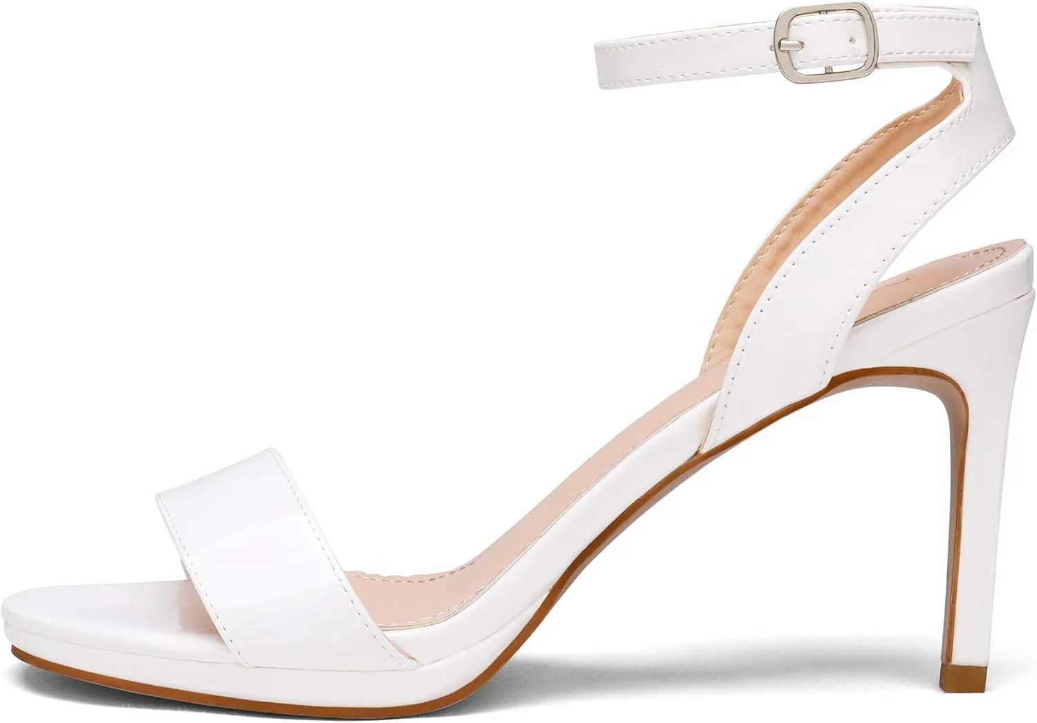 DREAM PAIRS Women's High Stiletto Open Toe Ankle Strap Heels Dress Pump Heel Sandals