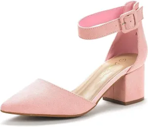 DREAM PAIRS Women's Low Heel Pump Shoes