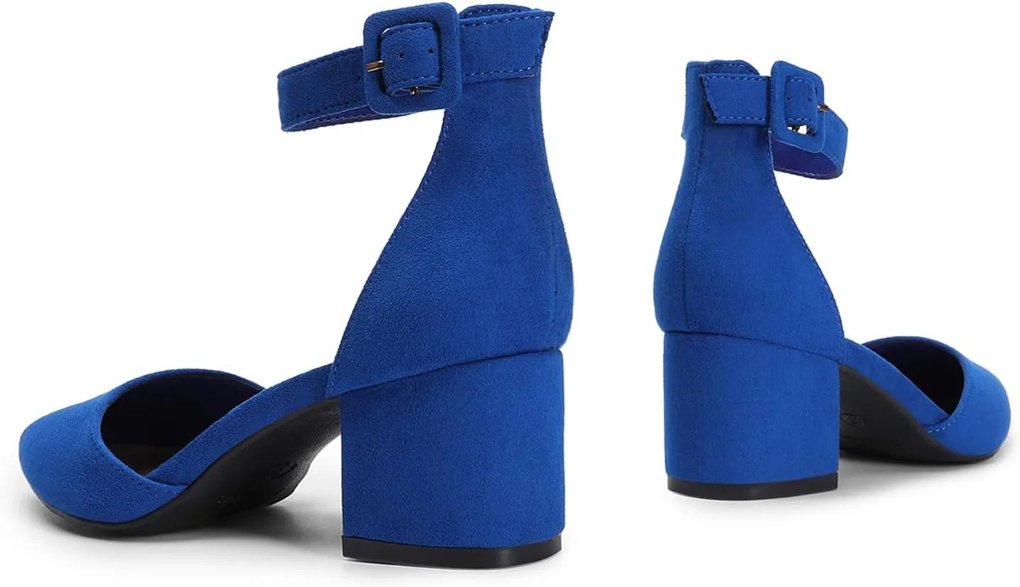 DREAM PAIRS Women's Low Heel Pump Shoes