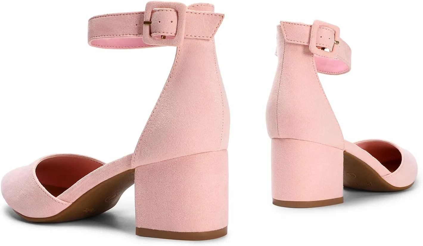 DREAM PAIRS Women's Low Heel Pump Shoes