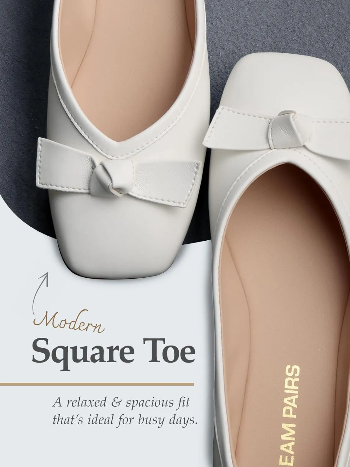 DREAM PAIRS Women's Low Wedge Dressy Flats, Comfortable Square Toe Rhinestone Wedding Shoes