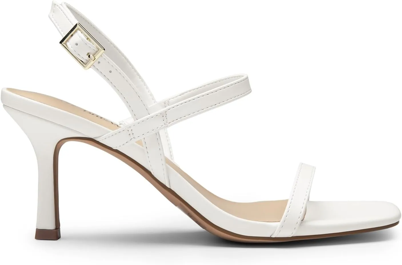 DREAM PAIRS Womens Slingback Heels Square Open Toe Strappy Sandals Ankle Strap High Heeled Dressy Shoes