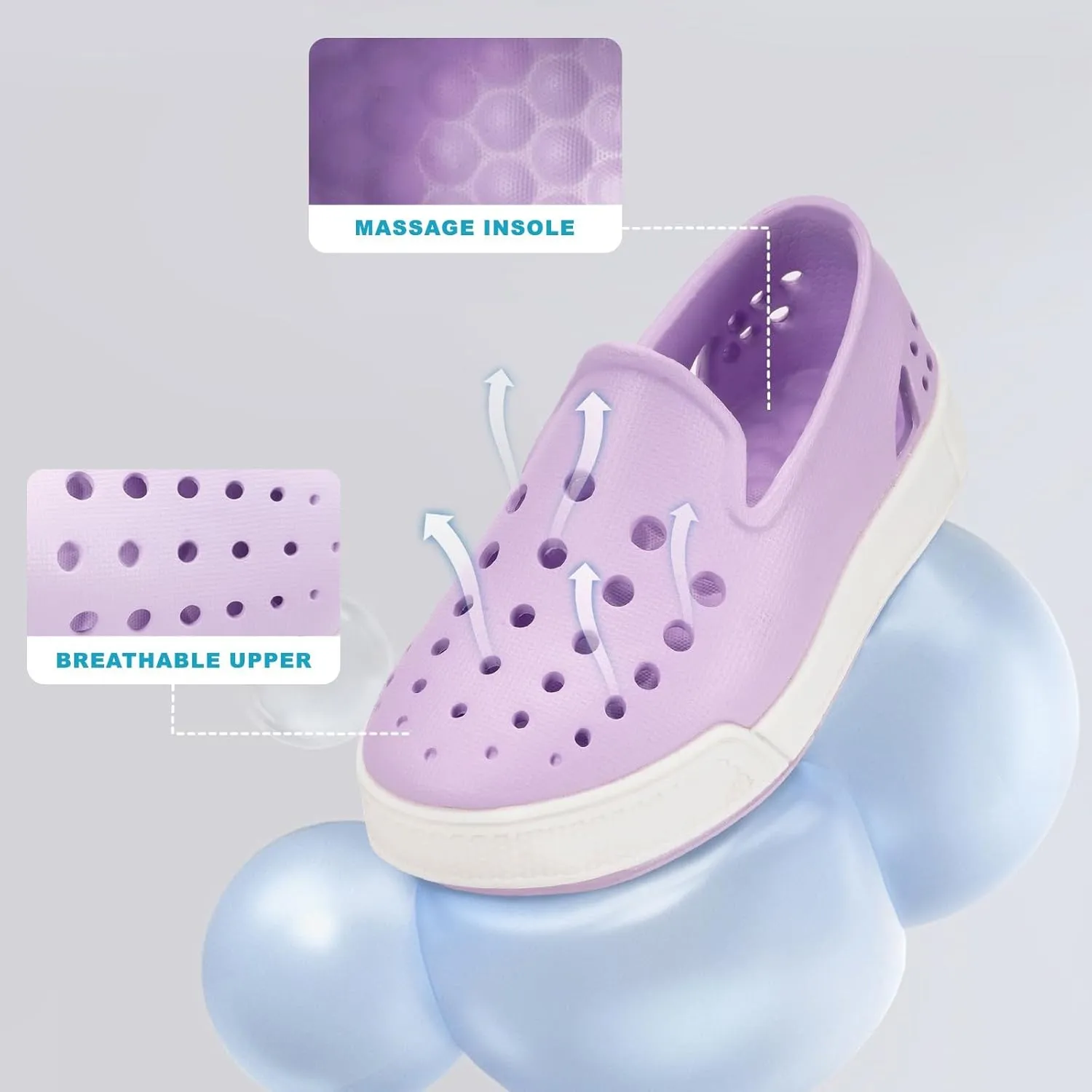 Eagsouni Kids Water Shoes Toddler Girls Boys Slip-On Sneakers Lightweight Breathable Sandals for Outdoor Indoor
