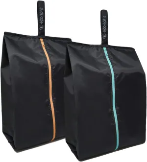 Ecoright Shoe Bags for Travel, Set of 2, 100% Recycled Water-Resistant Zipper Pouch Bags, Shoe Bags for Storage, Travel Essentials for Men & Women