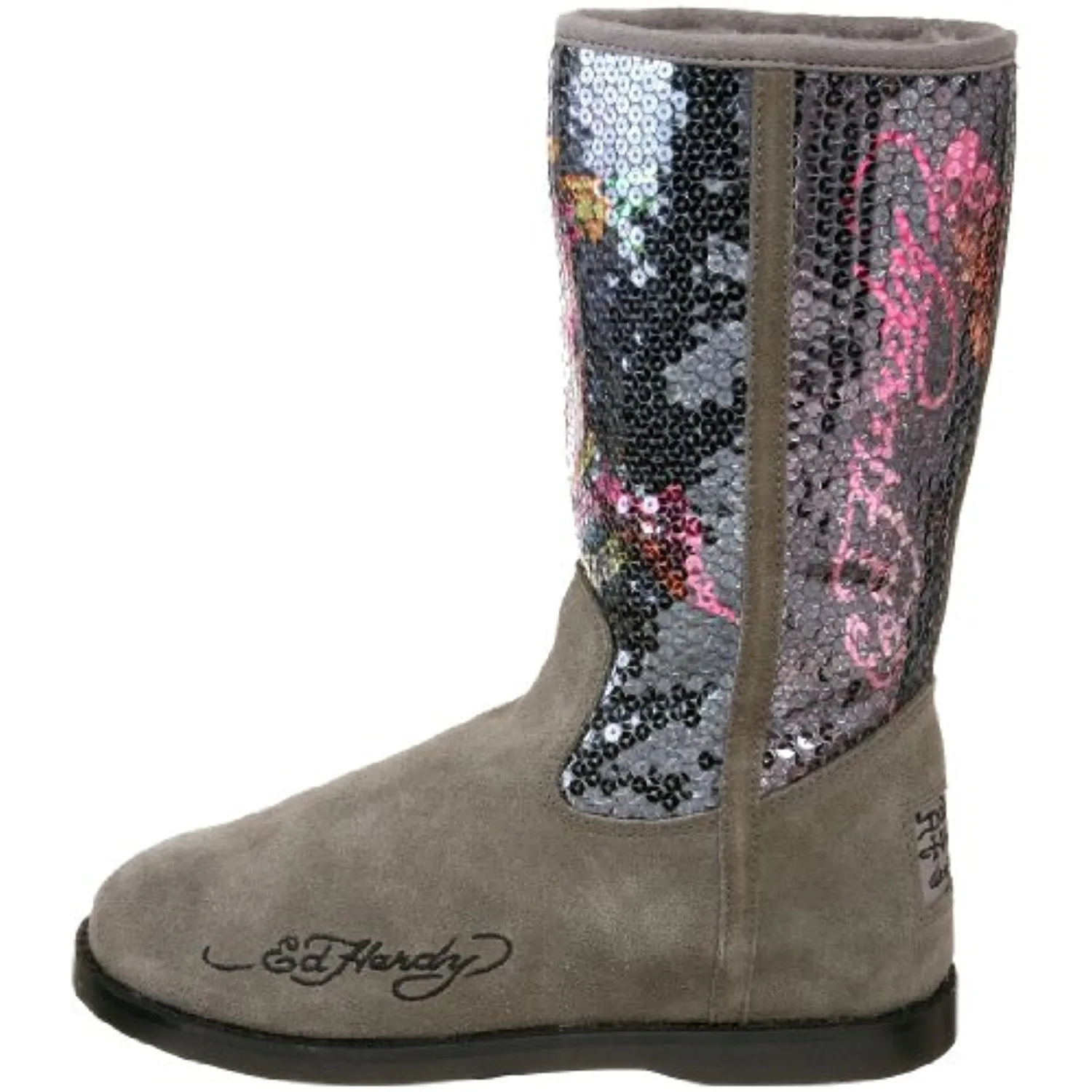 Ed Hardy Women's Bs Iceland Boot,Dark Grey-10FBS204W,7 M US