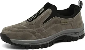 EFTCAL Men's Suede Slip On Waterproof Anti-Slip Lightweight Orthopedic Loafers,Casual Fashion Breathable Low-top Safety Sneakers Comfortable Walking Boat Shoe