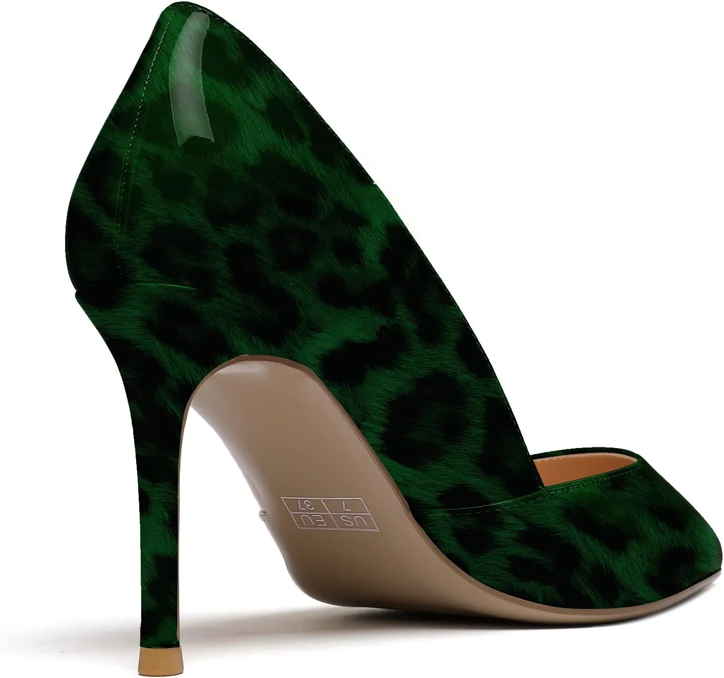 Eldof Women's Pointed Toe Cut Out D'Orsay Slip On High Heel Pumps Comfortable Stilettos 3.4 Inch Heeled Shoes for Dress Party Wedding