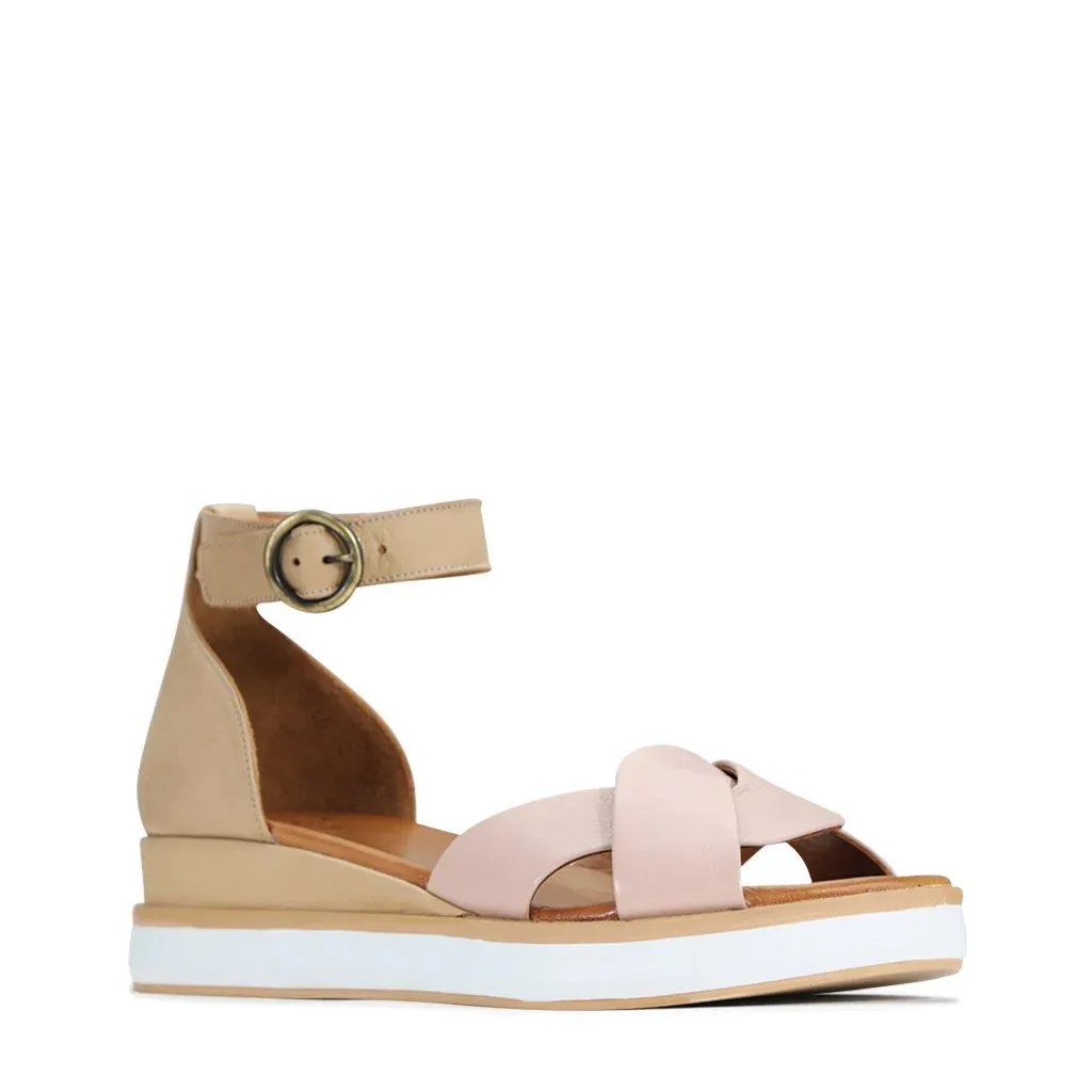 EOS Ista Tan/Blush Leather Sandal