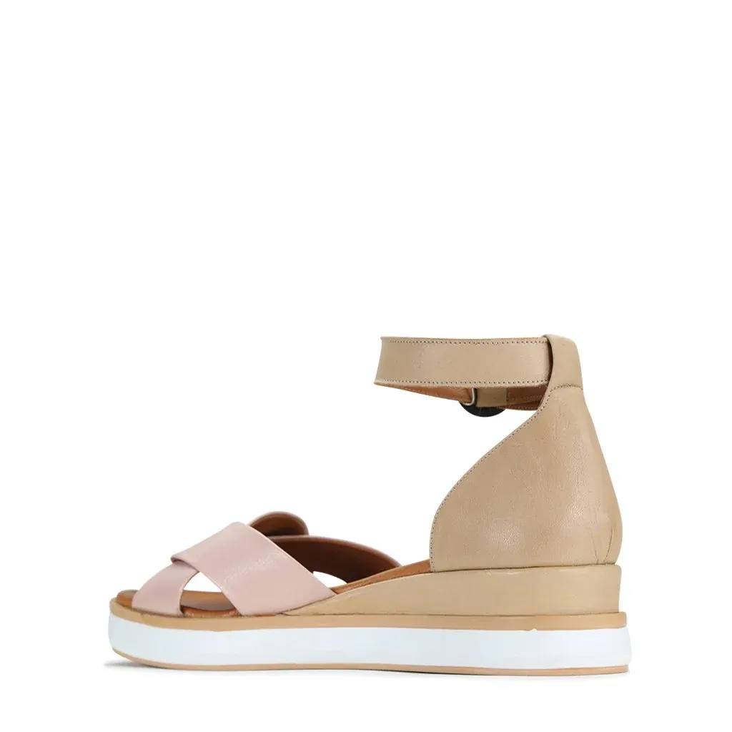 EOS Ista Tan/Blush Leather Sandal