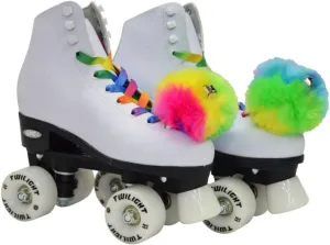 Epic Skates Epic Allure Light-Up Quad Roller Skates, White