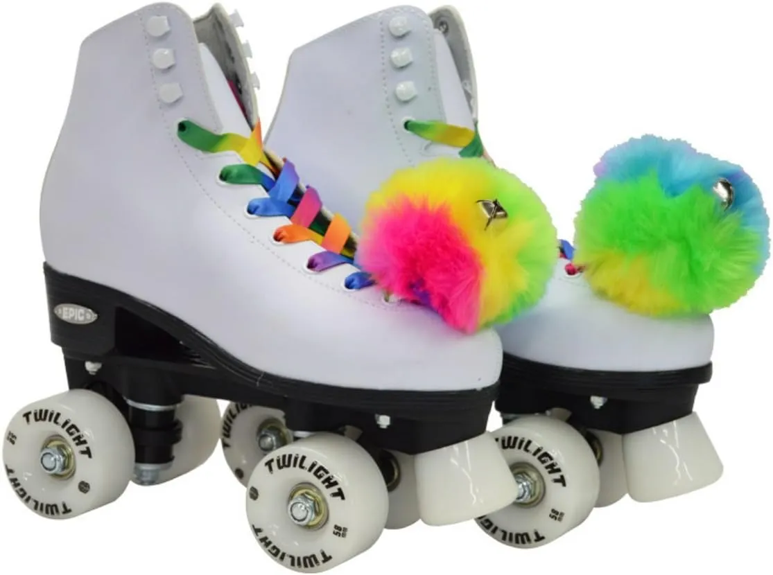 Epic Skates Epic Allure Light-Up Quad Roller Skates, White