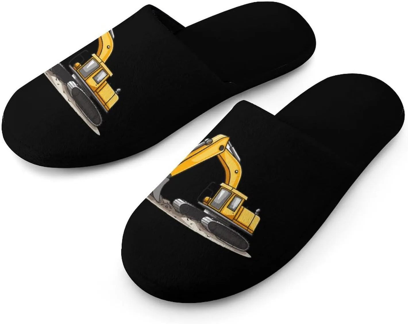 Excavator Comfortable Slippers for Women Warm Cozy House Slipper Slip on Fuzzy Shoes