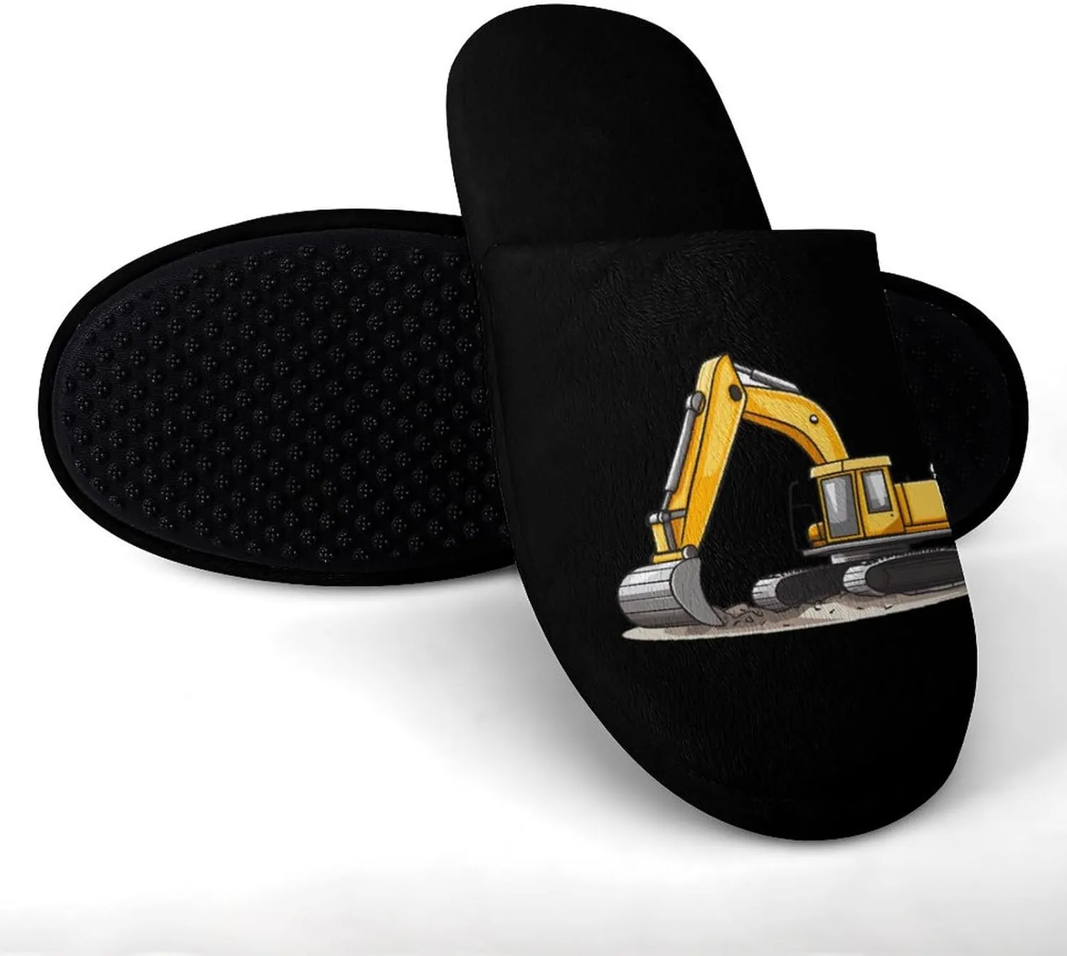 Excavator Comfortable Slippers for Women Warm Cozy House Slipper Slip on Fuzzy Shoes