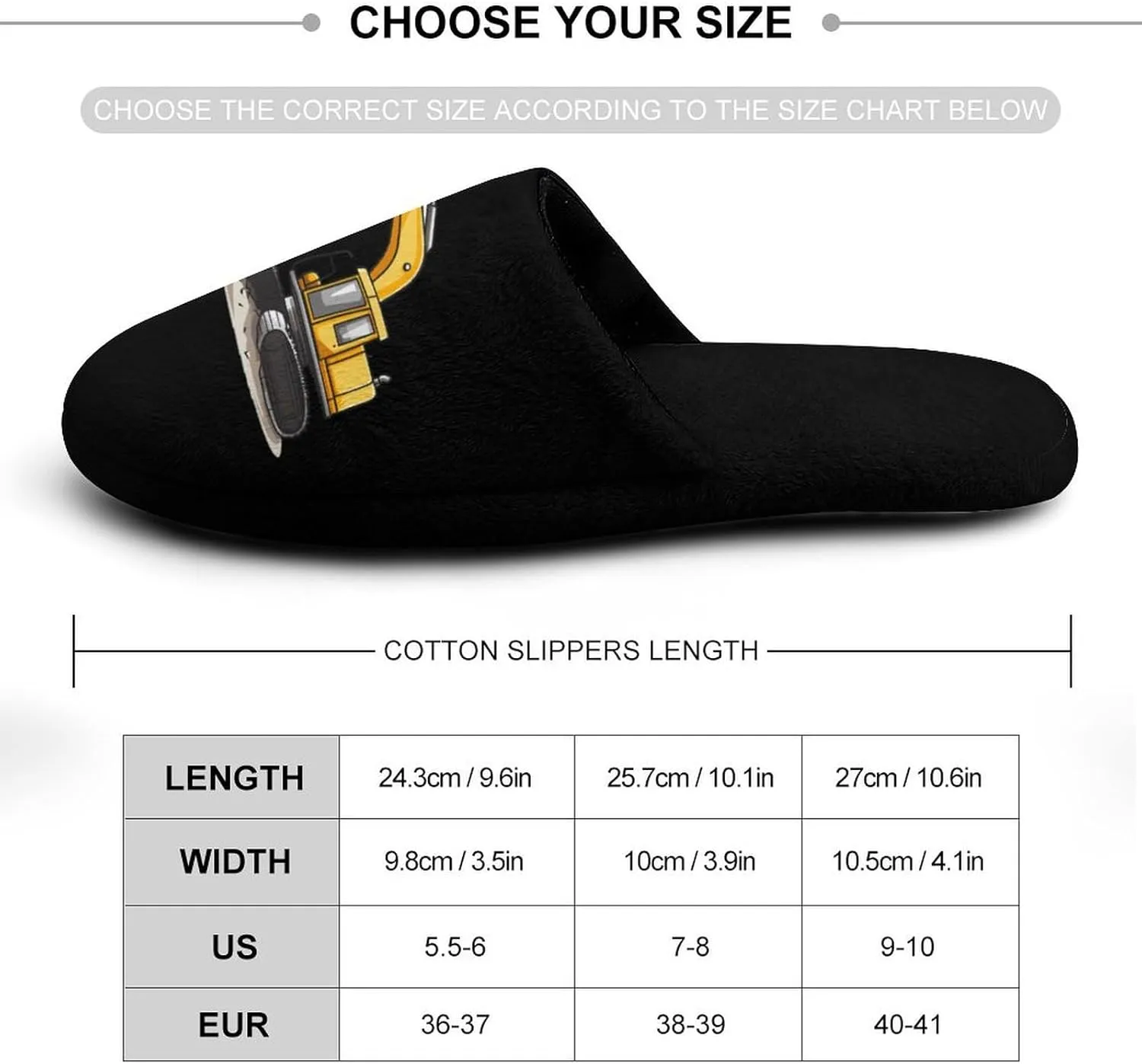 Excavator Comfortable Slippers for Women Warm Cozy House Slipper Slip on Fuzzy Shoes