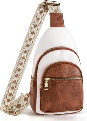 FALAN MULE Crossbody Bags for Women Leather Sling Chest Bag Trendy Fanny Packs for Women