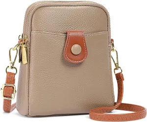 FALAN MULE Small Crossbody Bags for Women,Leather Trendy Cell Phone Bag Wallet Purses with Adjustable Strap