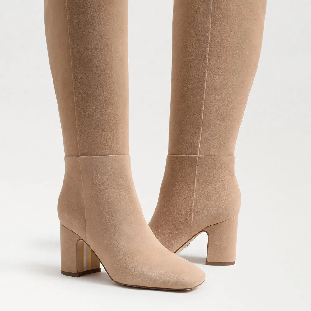 Faren Knee High Boot - Light Caramel Suede