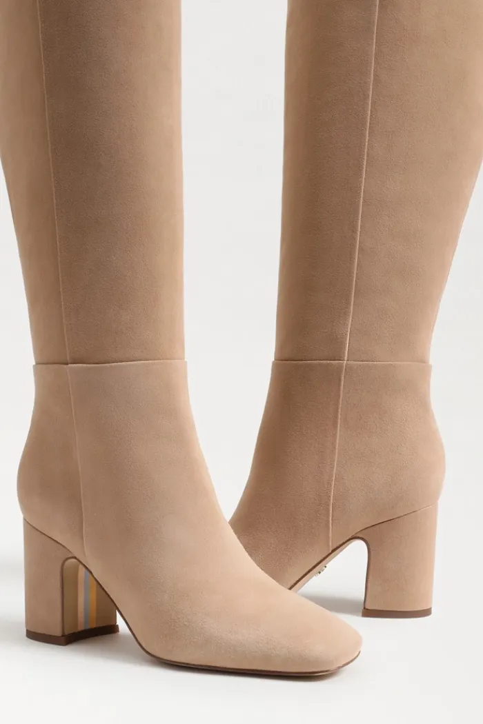Faren Knee High Boot - Light Caramel Suede