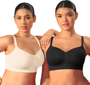 FeelinGirl Bralettes for Women with Support Comfortable Bras No Underwire Seamless Everyday Bras