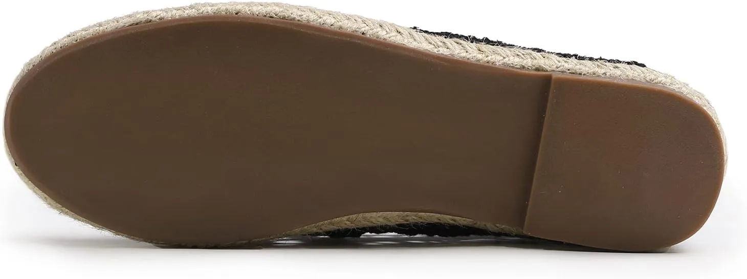 FEVERSOLE Close Toe Espadrilles Women's Comfort Breathable Slip On Flats Shoes